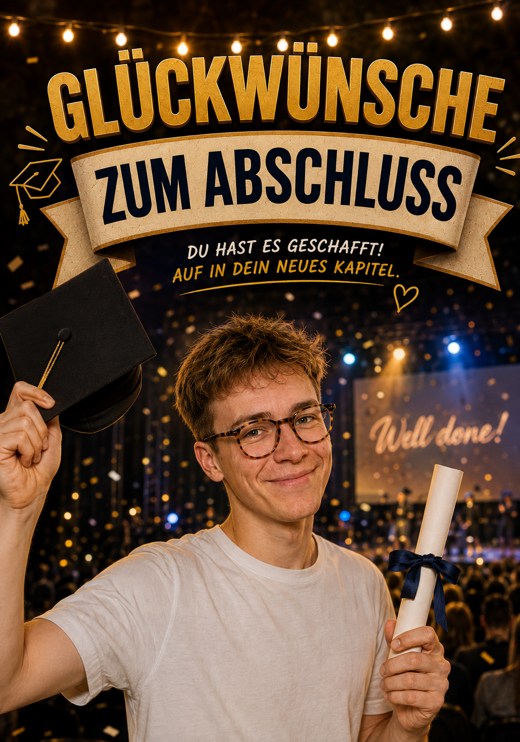 Glückwunsch zum Abschluss